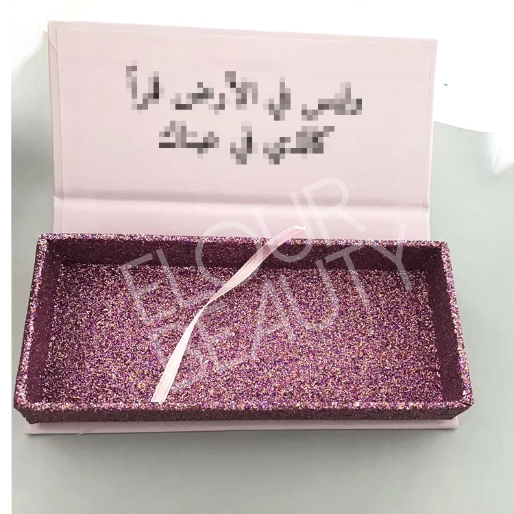 private logo pink glitter lash boxes wholesale.jpg